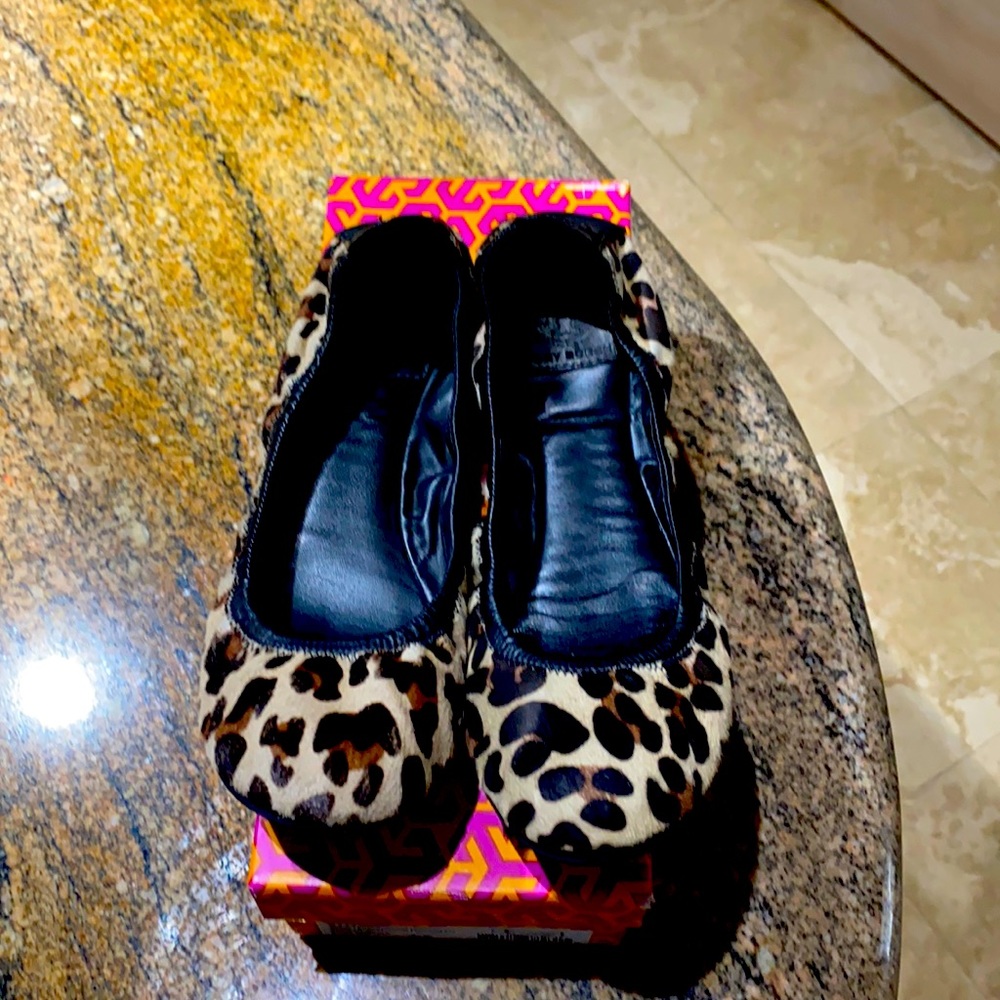 Tory Burch leopard ballerina flat